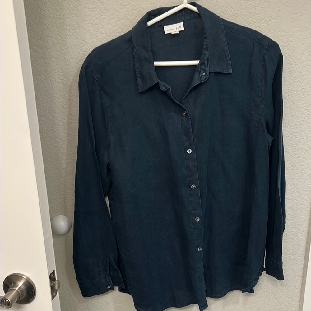 Dark Blue Button-Up Shirt